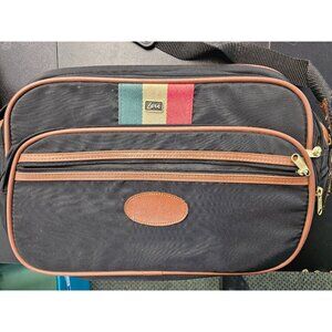 VTG Lark Expandable Carry On Tote 1990 Adjustable Strap Shoulder Bag Black 15"